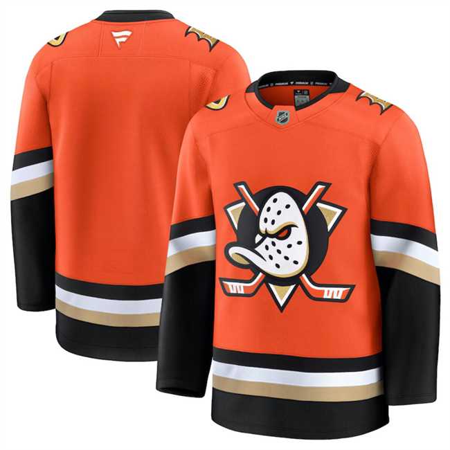 Mens Anaheim Ducks Blank Orange 2024-25 Home Stitched Hockey Jersey Dzhi->anaheim ducks->NHL Jersey